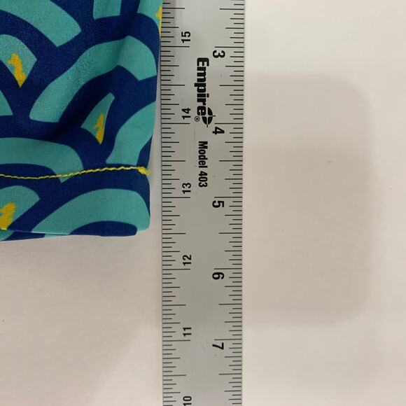 Capelle Clouds L Mens Mid Length Hybrid Short Collins Swim  Blue Yellow - Picture 8 of 10